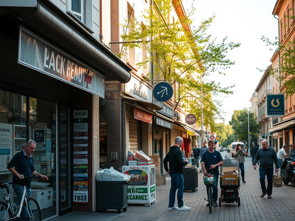 Tablica informacyjna Strefy Płatnego Parkowania w Radomiu z widocznymi znakami zakazu i cennikiem