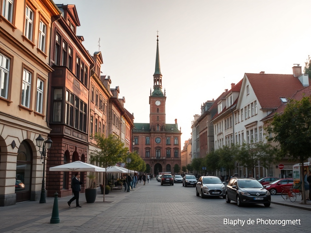 Tłumy ósmoklasistów na dniu otwartym w I LO im. Kochanowskiego w Radomiu, obok informacja o możliwych przerwach w dostawie prądu.