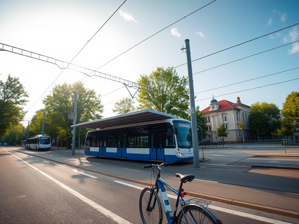 Zadaszony parking rowerowy typu Bike & Ride w Radomiu, symbolizujący integrację transportu