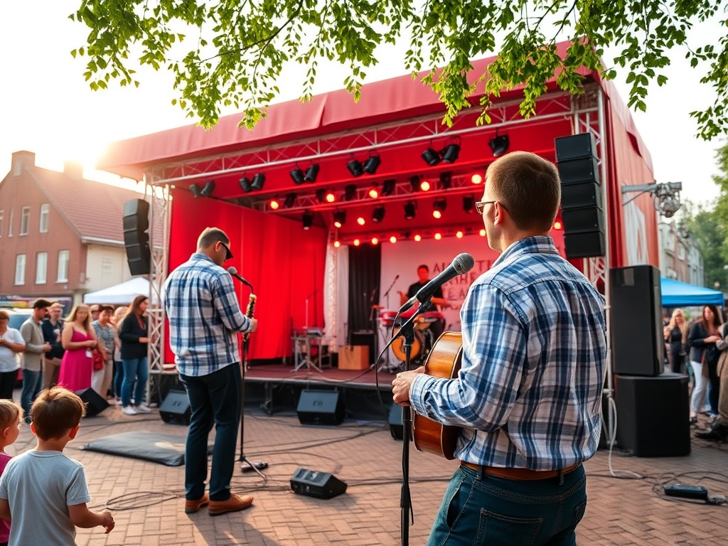 Plakat promujący wystawę historyczną z Zakładów Metalowych Łucznik i Radomską Giełdę Winyli w Radomiu