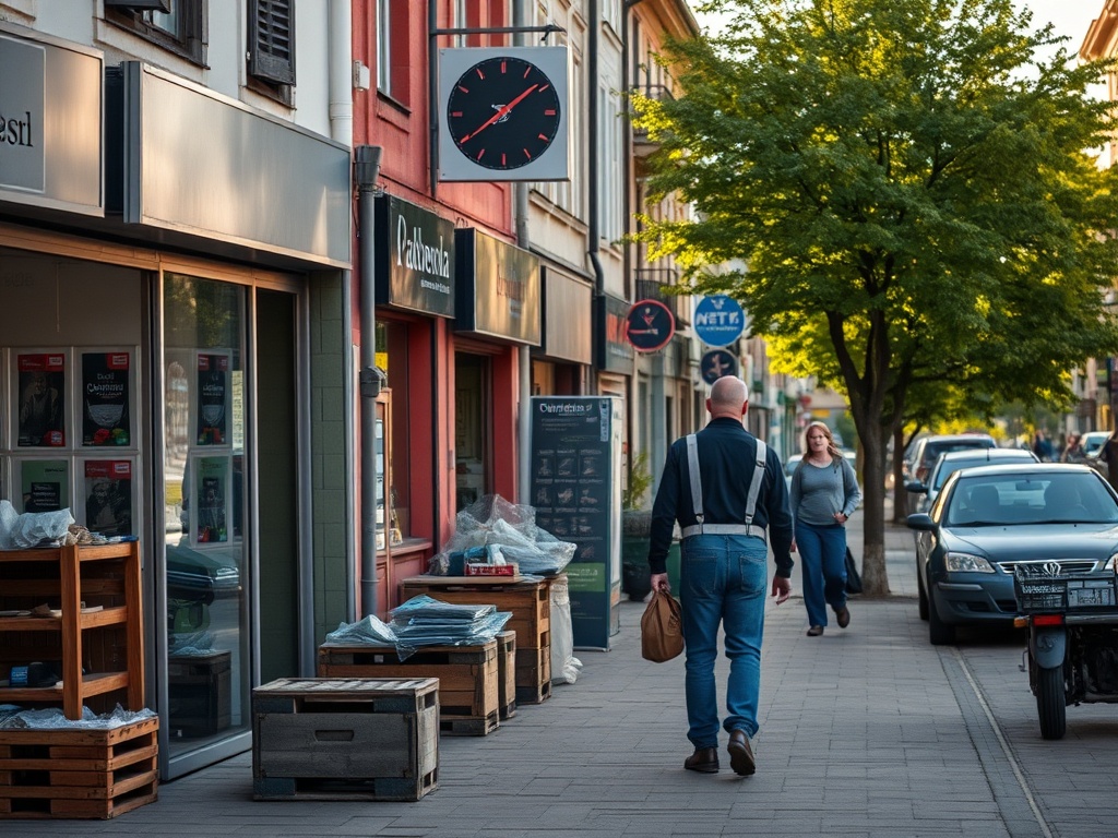 Grupa ludzi dyskutująca o prawie pracy w Radomiu, symbolizująca ochronę pracowników