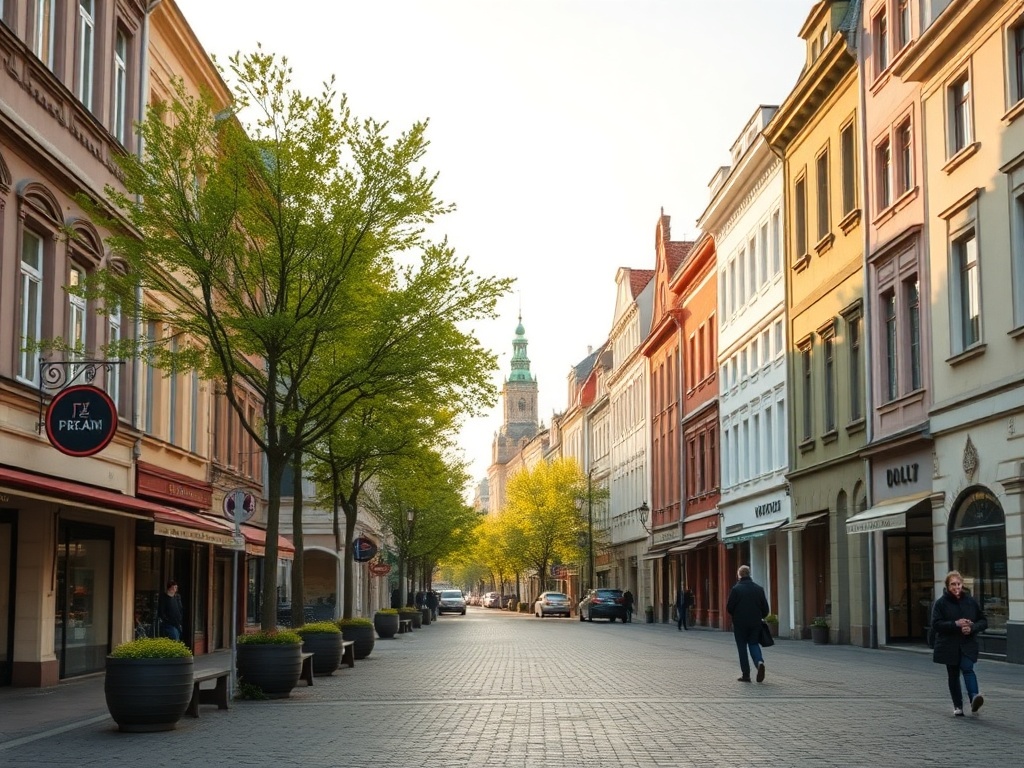 Ilustracja przedstawiająca symboliczny wniosek o miejsce w żłobku i znak drogowy przypominający o bezpieczeństwie na drodze w Radomiu